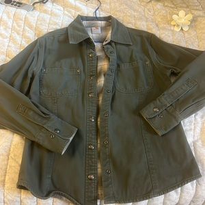Carhartt heavy lined snap front shirt size small